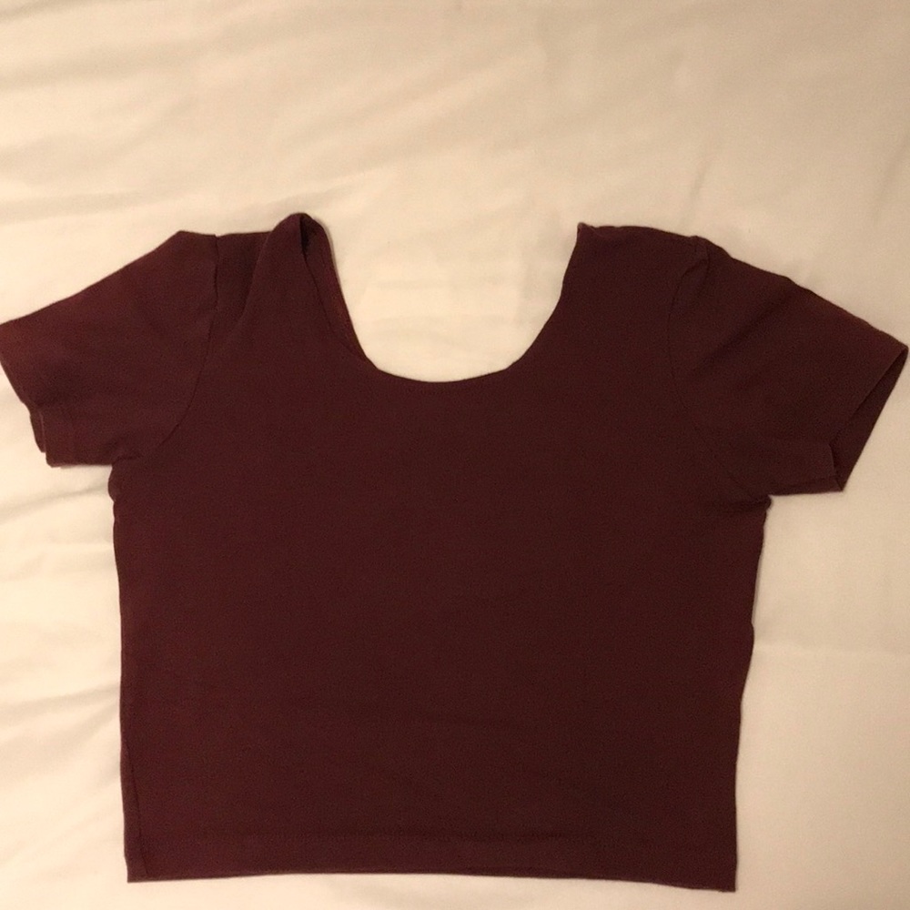 American apparel maroon crop top